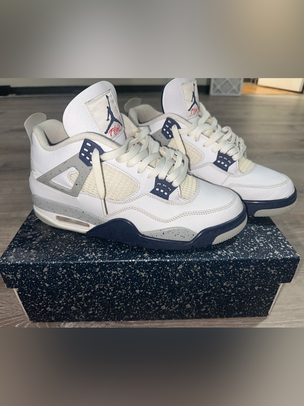 Jordan Air Jordan 4 White Navy Cement